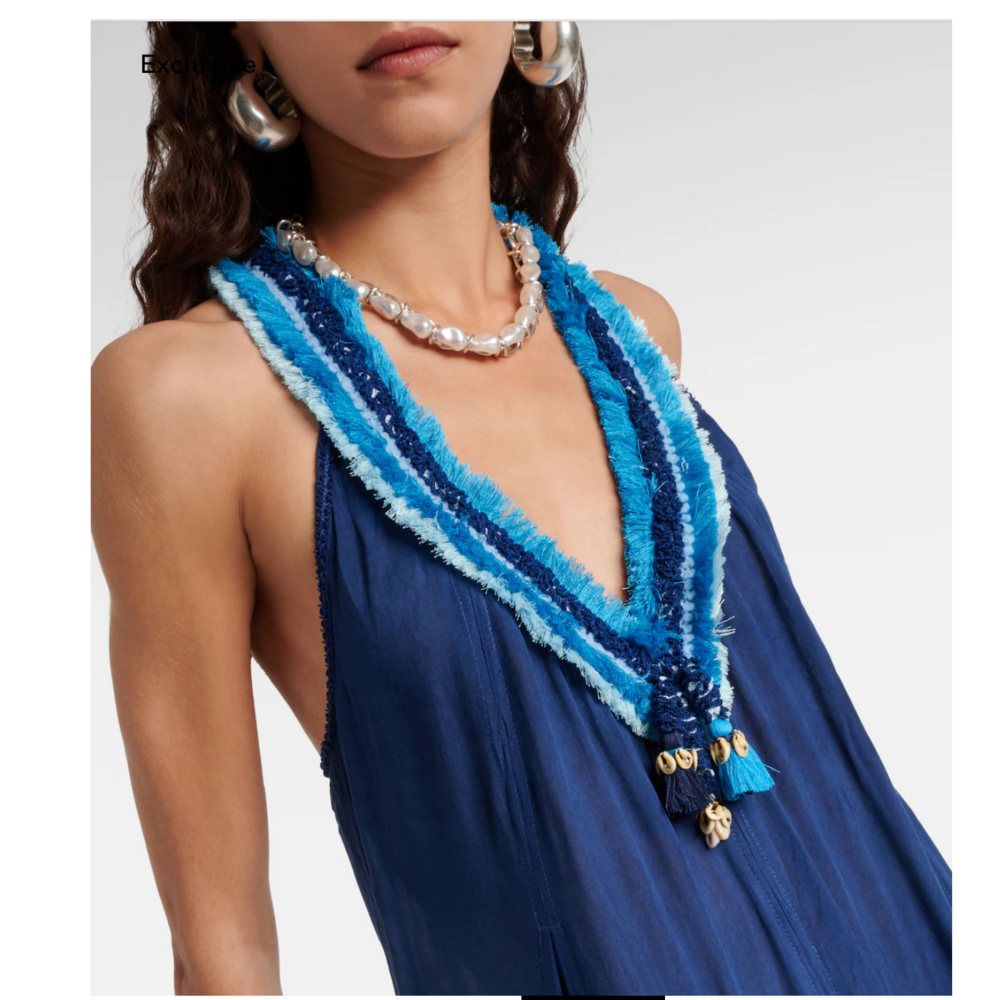 Poupette St Barth Nava floral maxi dress in Blue - Picture 4 of 4